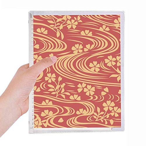 Carnet à spirales motif floral japonais A5 pour notes