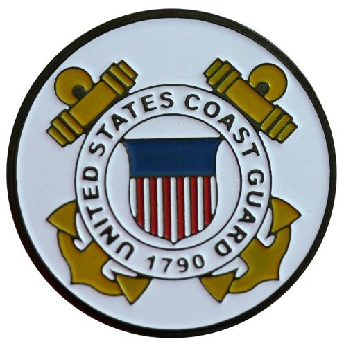 Coast Guard Golf Ball Marker with USA Round Hat Clip