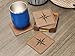 Compass Nautical Coasters - Handmade Coasters Set of 6 - Engraved Barware Decorations - Leather Bar Decor - Man Cave Father's Day Present