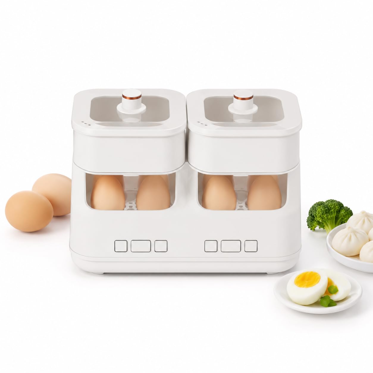 Mini cocina de huevos eléctrica, caldera huevos rápida con apagado