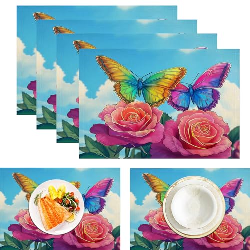 Sets de table de cuisine lavables et résistants à la chaleur lot de 6