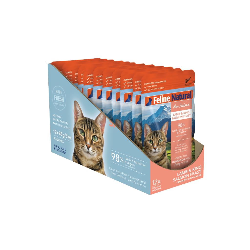 Feline Natural プレミアムパウチ キャットフード ラム&キングサー…