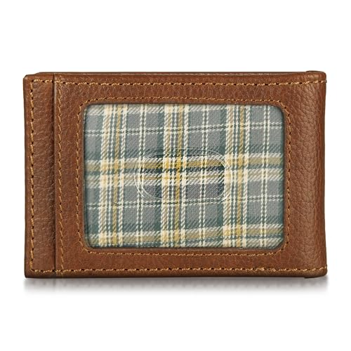 Eddie Bauer Signature Logo Leather Bifold Money Clip Wallet With 3 Card Slots and Rfid Protection2