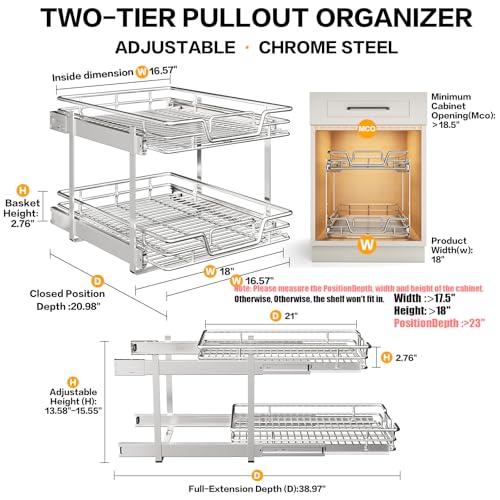2-Tier-Kitchen-Cabinet-Pull-Out-Shelf-and-Drawer-Organizer-Slide-Out-Pantry-Storaqe-Basket-in-Multiple-Sizes-18-W-x-21-D