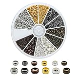 【Mehrfache Verwendung】 Diese gekräuselten Perlen lassen sich leicht einfädeln und eignen sich zur Herstellung von Armbändern, Halsketten, Ohrringen, Schmuck, Schmuckzubehör und DIY-Kunsthandwerk. Sie sind auch gute Geschenke für DIY-Enthusiasten, Freunde oder Kinder.