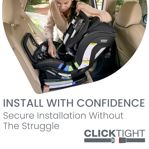 Image of Britax Poplar S Convertible Car Seat, 2-in-1 Car Seat with Slim 17-Inch Design, ClickTight Technology, Onyx