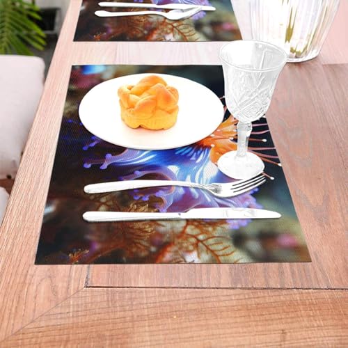 Sets de table thermorésistants et antidérapants en PVC lavable Nudibranche