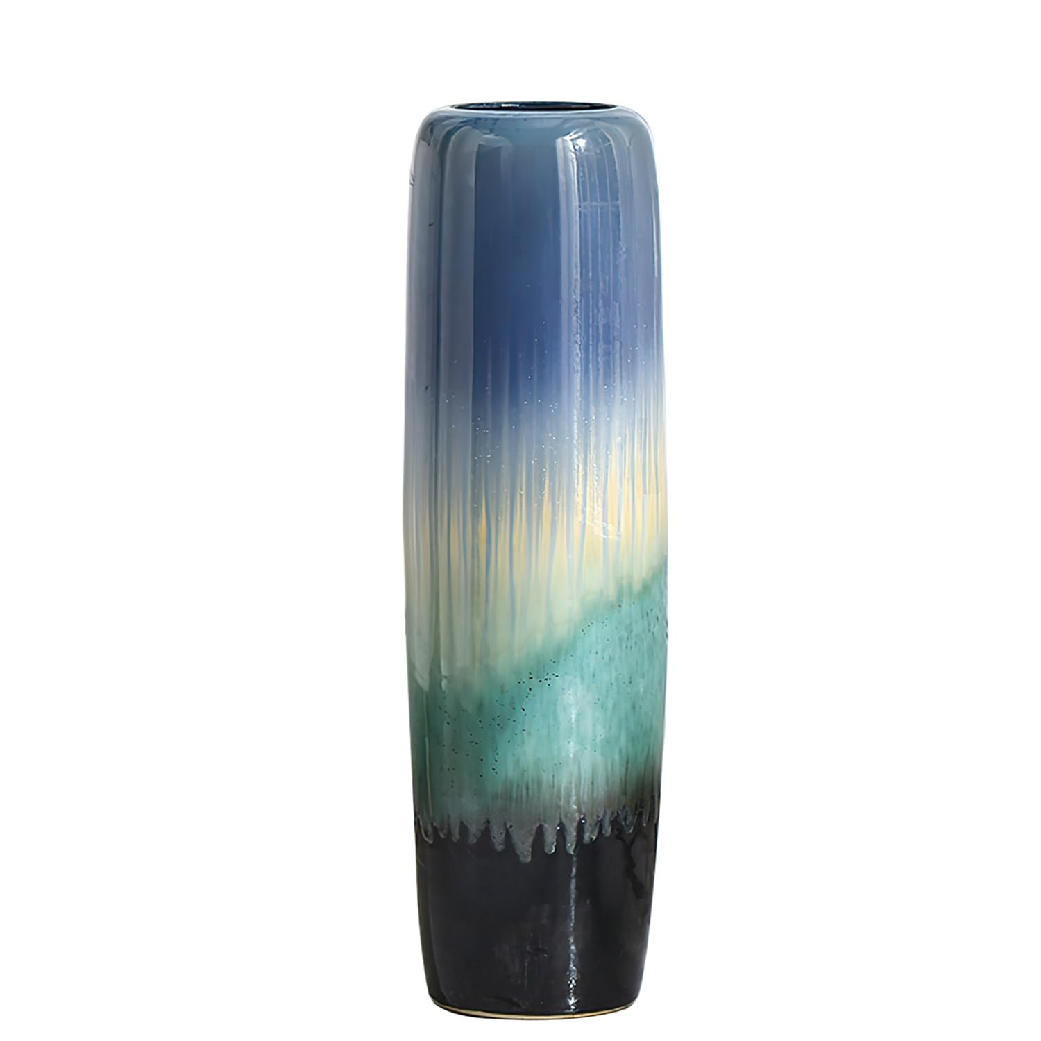 asdchZen Ceramic Vase, 35.4 Inches/90Cm Tall Floor Vase, Handmade Large Floor Vase For Decorative Twigs And Flowers, Office, Bedroom, Living Room, Kitchen, Wedding,80x23.5cm