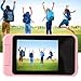 Hamwesh Kids Digital Camera, 48MP 1080P Video, 2.8 Inch IPS , Auto Focus, Rotatable Lens, MP3 Player, with Stickers and Filters for Children (Pink)