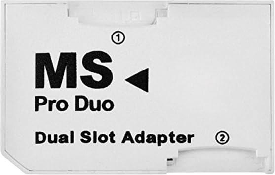 SANOXY Memory Card Adapter Dual Slot MicroSD to MS Duo White 2 Pack