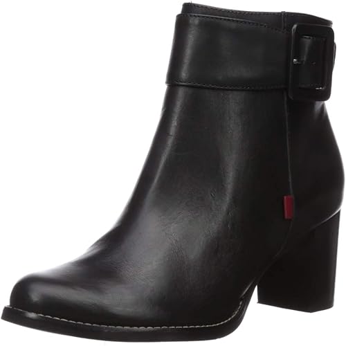 Marc Joseph New York Women's Leather Luxury Ankle Boot with Buckle Detail