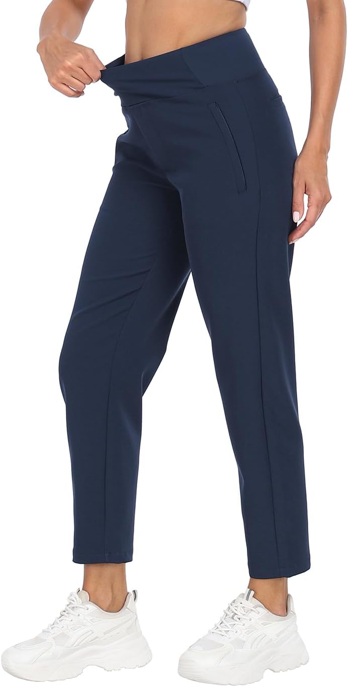 HDE Women's Travel Pants High Waist Stretch Work Golf Hiking Pant with Pockets - Image 7