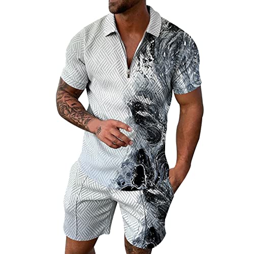 Short costume hawaïen pour hommes en maille 3D respirante