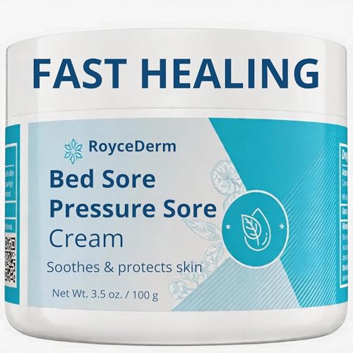 Roycederm Bed and Pressure Sore Treatment Cream: Fast Skin Healing Cream - Infection Protection for Bed Sores Pressure Sores Blisters Cuts Burns - for Bedridden Elderly and Amputees
