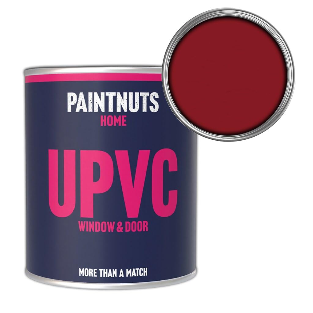 PaintNutsUPVC Window & Door Paint - RAL-3003 - RUBY RED Satin 1 Litre Tin