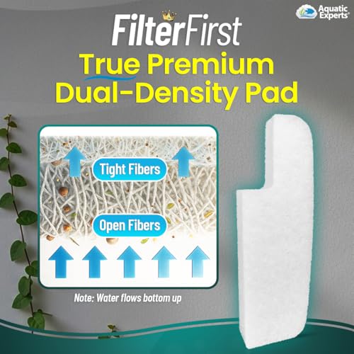 Image of Aquatic Experts Aquarium Filter Floss for Fish Tank Filters - FilterFirst Aquarium Filter Pad - Media for Crystal Clear Water, (6 Pack, Tidal 75 Compatible)