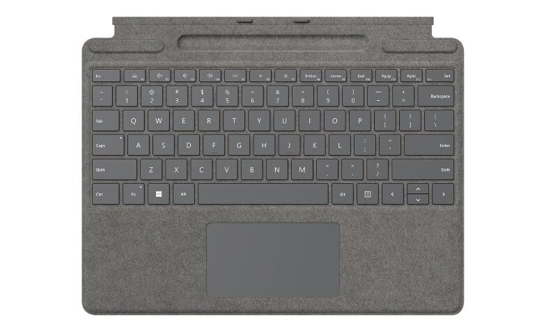 copertura alcantara per surface pro 8/x con slot platinume
