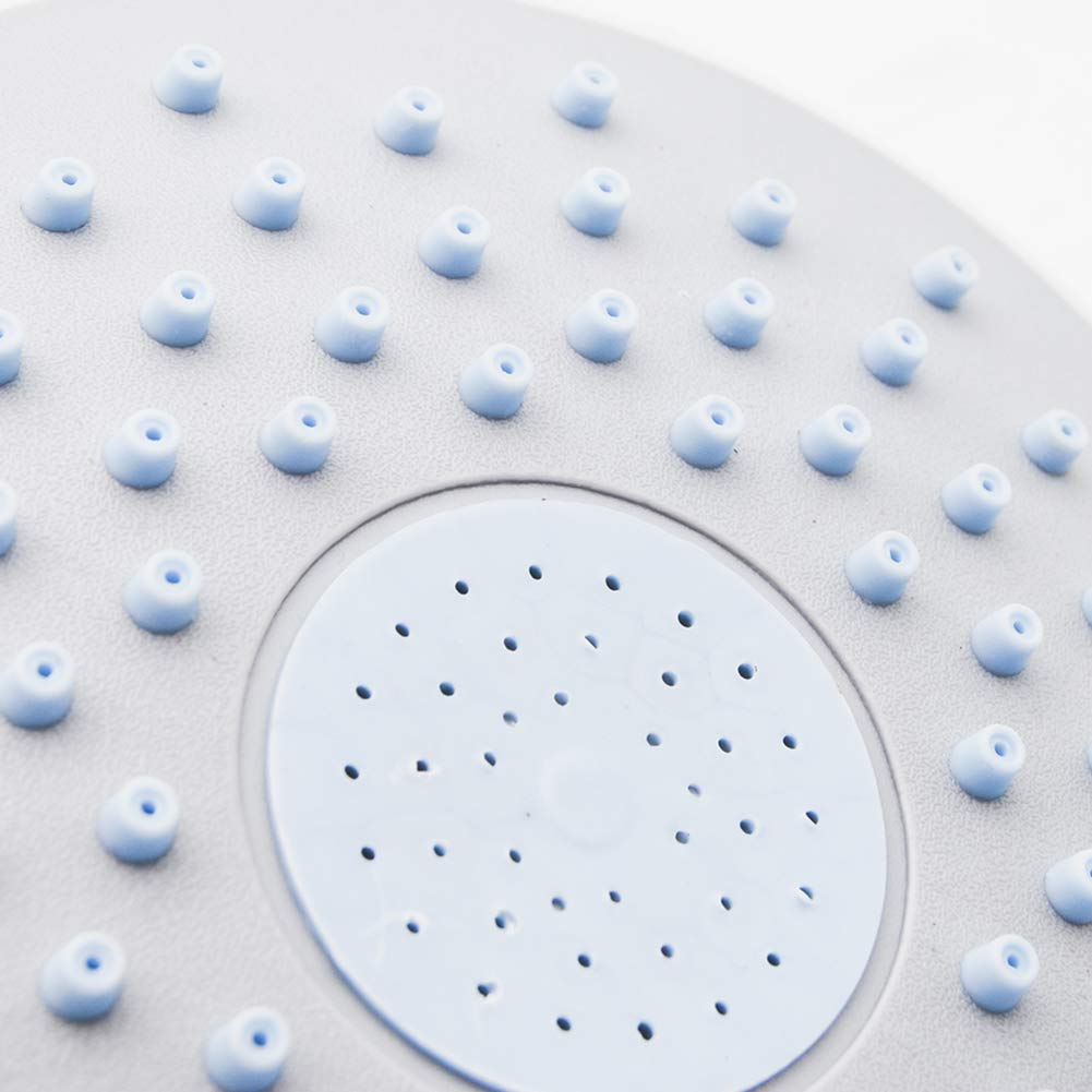 Soffione doccia a pioggia con design avvitato in gomma siliconica ABS rotonda da 19 cm, per cabina doccia a pioggia Rubinetti sul tetto della stanza Spruzzatori d'acqua