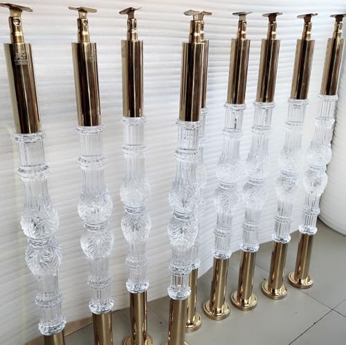 10 szt. nowoczesnych akrylowych tralek schodowych - 80 cm wrzeciona ze stali nierdzewnej do balustrady tarasowej i werandy, stylowa dekoracja domu, bezpieczeństwo i elegancja w pomieszczeniach