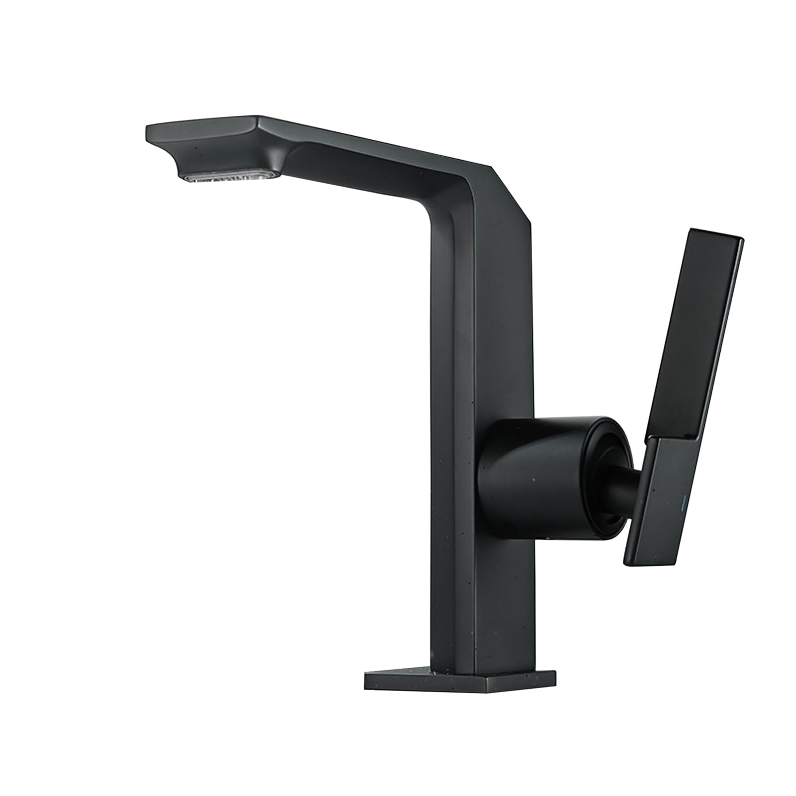 FQWNCIEG Basin Taps Mixers Waterfall Single Hot and Cold Bathroom Tap for Single Hole Water Basin,Black