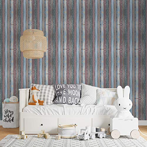 Image of DWELLSINDIA Verticle Wood Self Adhesive Wallpaper Waterproof, Scratch Resistant, Laminated 41x244 CM