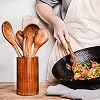 Avocrafts Kitchen Utensil Set for Cooking, Wooden Cooking Spoons and Spatulas, Set of 7 (Add Holder) #2