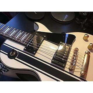 Dopro Pickguard noir 3 plis LP avec support doré pour Epiphone Les Paul - Les Beatles, Paul McCartney, John Lennon, RIngo Starr, George Harrison Dopro Pickguard noir 3 plis LP avec support doré pour Epiphone Les Paul – Image 3