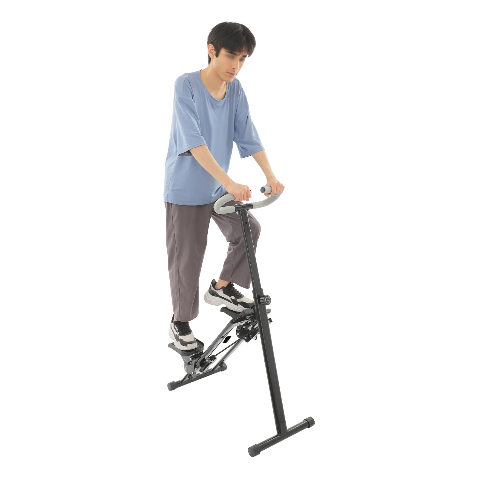 Stair Stepper - Attrezzatura per il fitness, per la casa, pieghevole, portata di 100 kg, 3 livelli, pedali e display regolabili, ideale per l'allenamento di tutto il corpo