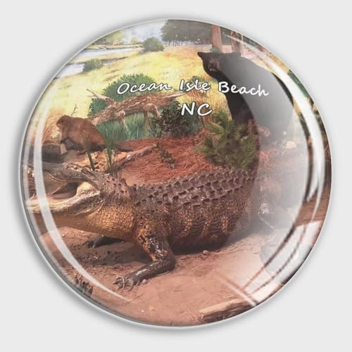 luckluccy Fridge Magnet Ocean Isle Beach Museum North Carolina USA Travel Souvenir Collection for Gift Home Decoration Office Whiteboard