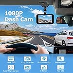1080P Full HD Dash Camera for Cars, Diamond Lark Dash Cam Front with 32G SD Card, 3”LCD Screen, 170°Wide Angle, Dashboard DashCam with Loop Recording, HDR, Night Vision, G-Sensor, Parking Monitor - Image 2