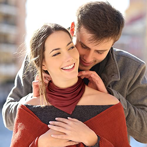 Boyiee 5 Pcs 27.6 Inch Women Satin Hair Scarf Large Head Scarf Square Hair Bandana Vintage Neck Scarves4