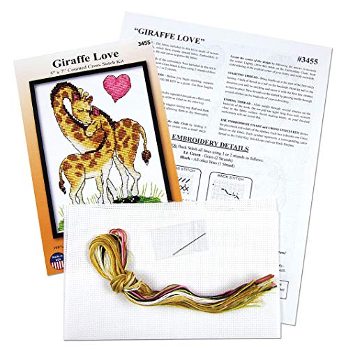 Image of Design Works Crafts Counted Cross Stitch Kit, Giraffe Love, by The Yard
