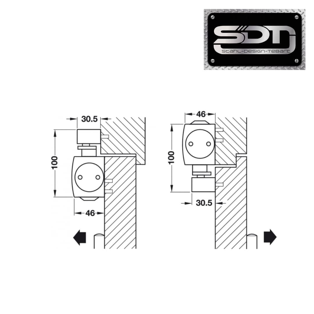 Geze GEZE TS5000 - Cierrapuertas (paquete completo, incluye placa de montaje y riel deslizante), color plateado