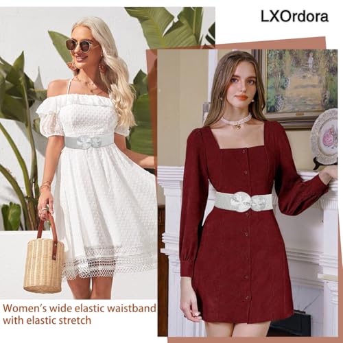 Wide Elastic Belts for Women Stretchy Skinny Cinch Waist Belts for Dresses2
