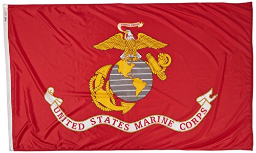Annin Flagmakers Bandiera militare del Corpo dei Marines degli Stati Uniti, realizzata in base alle specifiche ufficiali, licenza ufficiale, 5 x 20 piedi (modello 603)