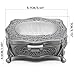 AVESON Rectangle Vintage Metal Jewelry Box Trinket Gift Box Chest Ring Case for Girls Ladies Women, Small