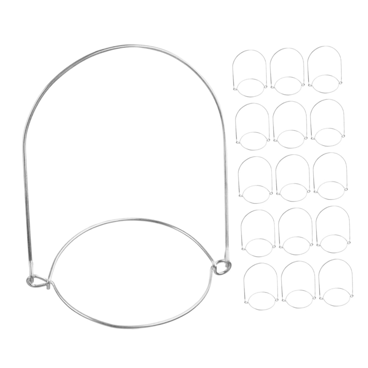 VICASKY 16pcs Stainless Steel Mason Jar Hangers Wire Handles for Pint Jars Easy Installation for Regular Mouth for Outdoor Use and Decoration