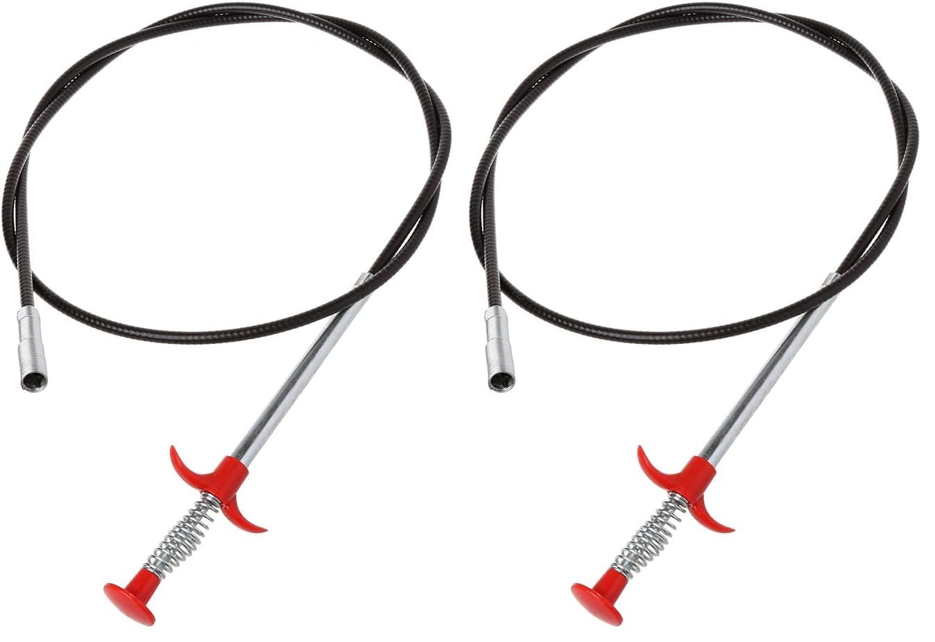 CUTEQ Drain Snake Hair Drain Clog Remover Cleaning Tool Flexible Pick Up Tool Long Spring Claw Grip Toilet Kitchen Sewer Cleaning Supply