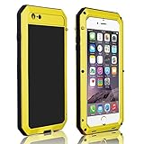 CarterLily Shockproof Dustproof Water Resistant Aluminum Armor Full-Body Protection Case for iPhone 6 Plus/iPhone 6S Plus (Yellow)