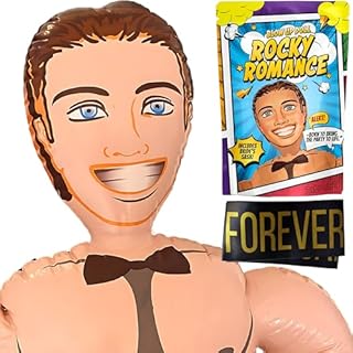 Bambolo Gonfiabile Uomo con Fascia per Addio al Nubilato. Altezza 150 cm - Rocky Romance