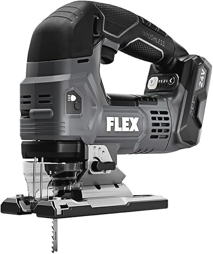 FLEX 24V Brushless Cordless Orbital Variable Speed D-Handle Jig Saw Tool Only, Battery and Charger Not Included - FX2231-Z