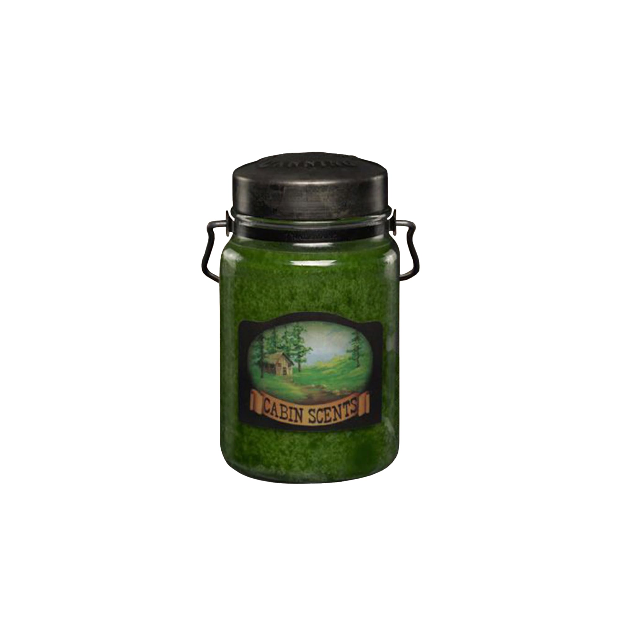 McCall’s Candles | Cabin Scents | 26 oz Scented Candle | USA-Poured | Vintage Rustic Jar with Carrying Handle | Spicy Pine & Outdoorsy Fragrance