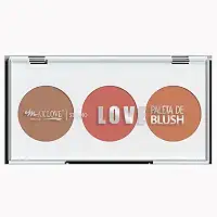 Paleta de Blush Trio Max Love - Super Pigmentado, Maquiagem Profissional, Cor 3 - Alta Fixação