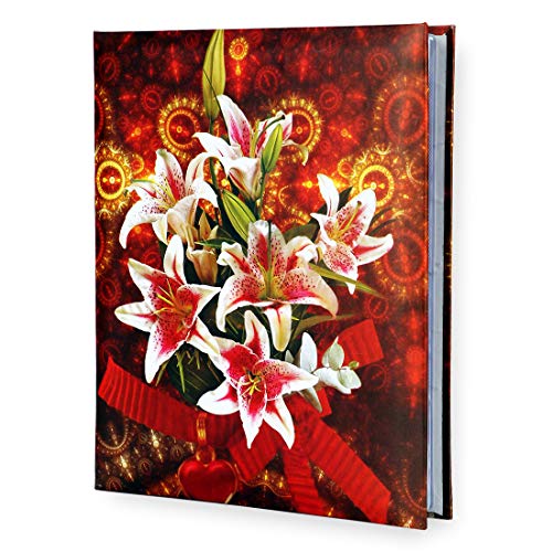 Sehaz Artworks Photo Album Book | Albums for Photo Collection 4x6 | 4x6 Photo Album Holds 204 Photos Hibiscus
