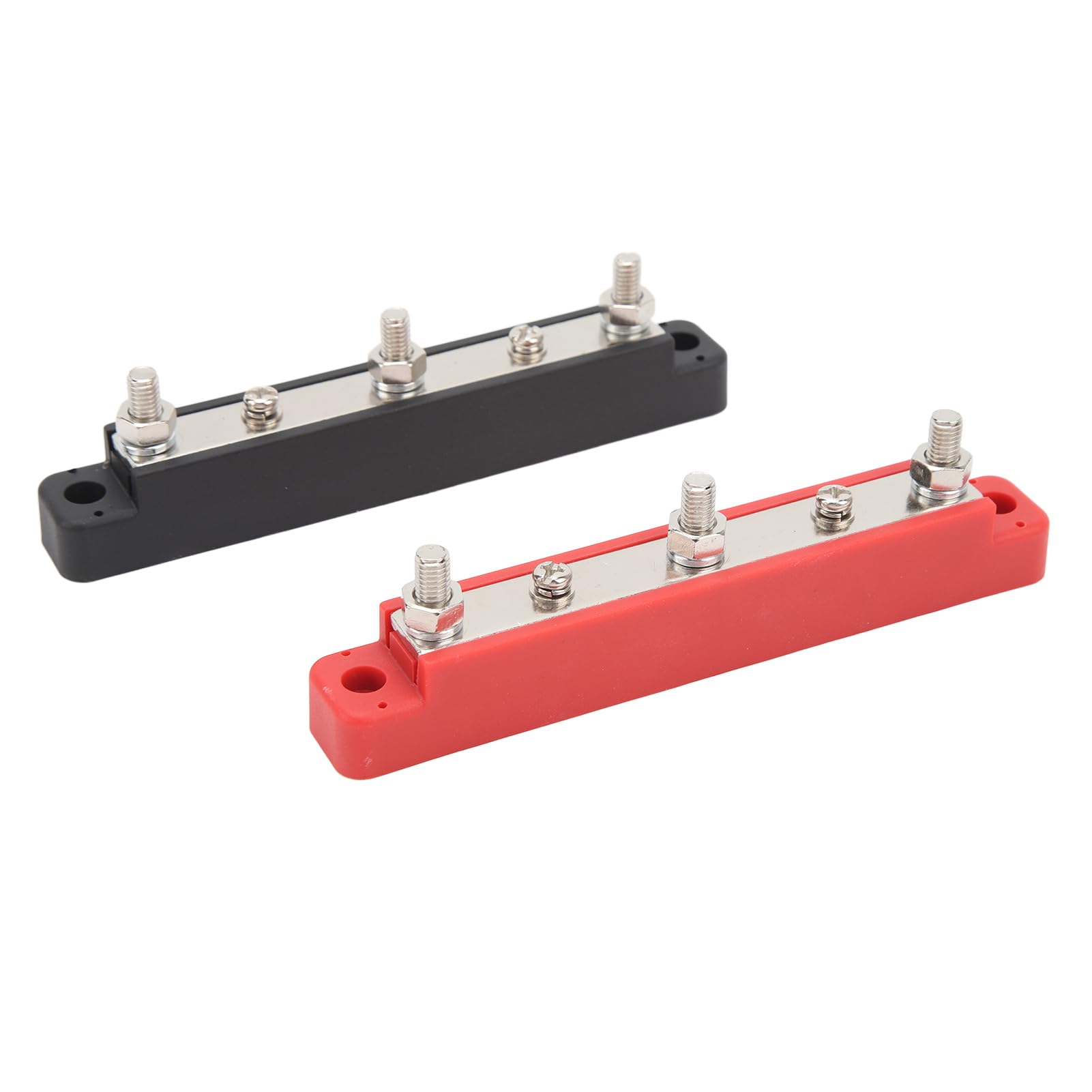 1 coppia 150A Bus Bar DC12V a 48 V Blocco di distribuzione dell'alimentazione 3X M6 Borchie Morsettiera per Auto Barca Marine Caravan RV (Senza terminale)