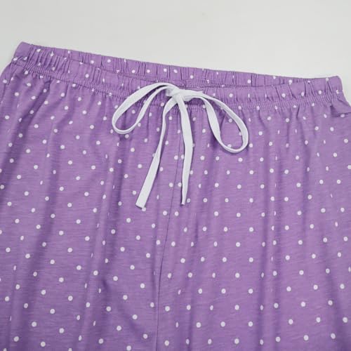 Image of ENJOYNIGHT Women's Capri Pajama Pants Lounge Causal Bottoms Print Sleep Pants