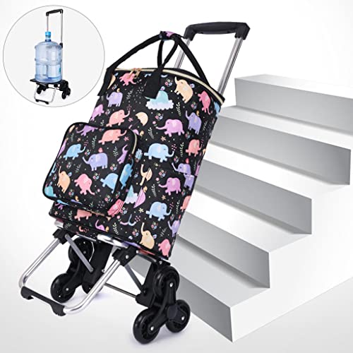 YBYWL Faltbarer Einkaufstrolley, mit 6 Räder Stabil und Robust Leichter Einkaufswagen Großer Transportwagen Aluminium… – Bild 8