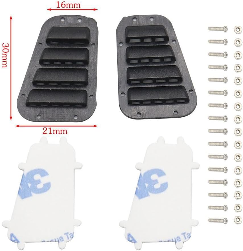 2PCS Abs Plastic Door Hinge/Door Handle/Engine Hinge/Fuel Tank Port/air Inlet Suitable for 1/10 Rc Car Parts Traxxas Trx4 Axial Scx10(Engine air Intake)