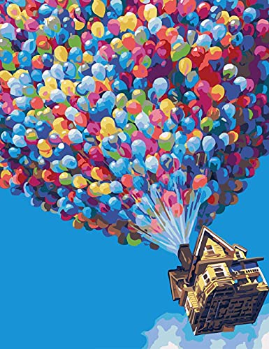 TARATH Malen Nach Zahlen Erwachsene Kinder,DIY Handgemalt Ölgemälde Kits auf Leinwand Geschenk für Freund Weihnachten Geburtstag Home Haus Deko-Ohne Rahmen 40 * 50 cm(Bunte Ballons)