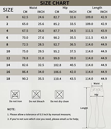 Women's Juniors Trendy High Waist Slim Denim Flare Jeans Bell Bottom Pants Nw068 (Black, Us 14) #TOP6